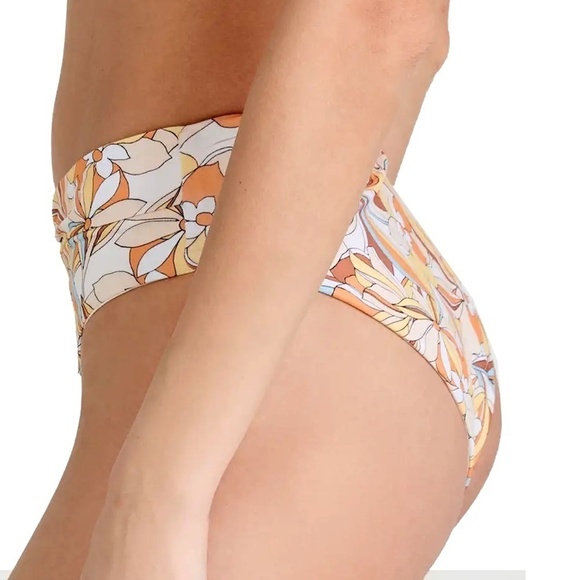 L* SPACE Nancy Lee Reversible Swim Bikini Bottom Bitsy Cut Sunshine Floral NWOT - Picture 5 of 10